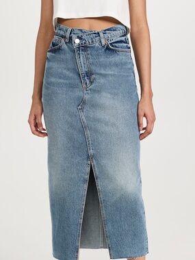 Reformation Nila Long Denim Skirt - Size 26